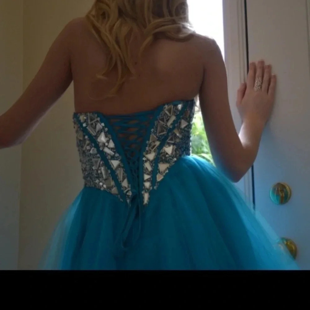 Mirrored Rhinestone Formal Dress - Picture 12 of 14